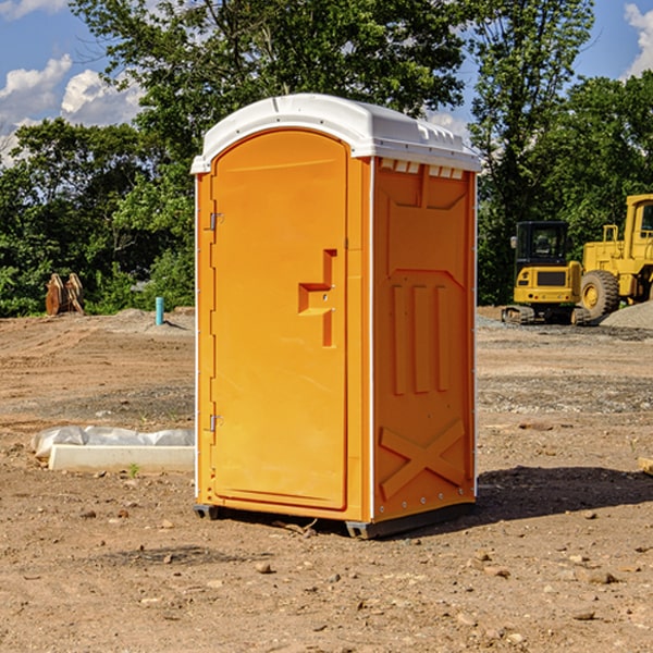 how often are the porta potties cleaned and serviced during a rental period in Dunkerton